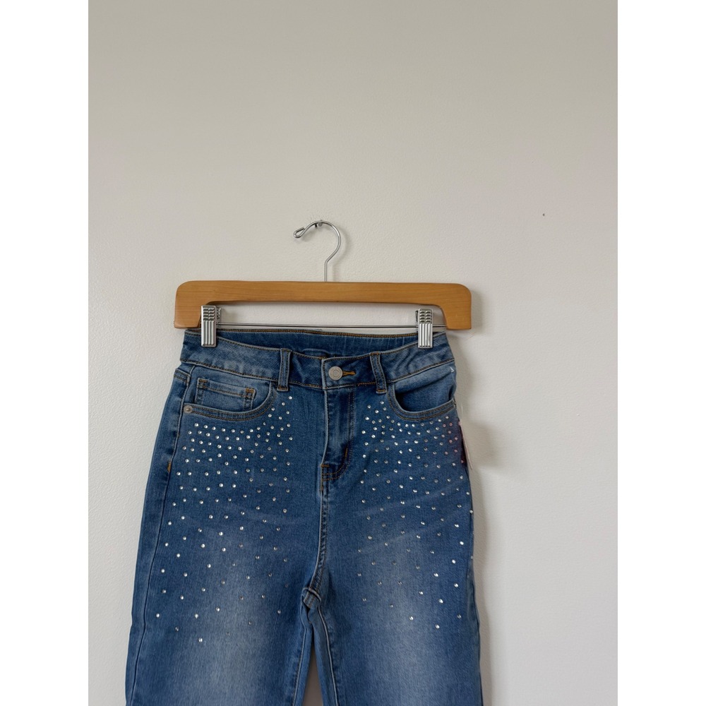 FabKids Girls' Straight High-Rise Bedazzled Jeans – Size 10 – NWT - Picture 2 of 5